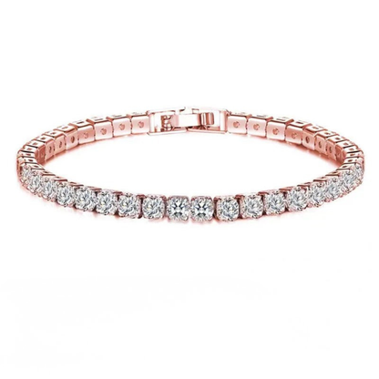 Bracelet Tennis Argent Luxe avec Pierres Brillantes