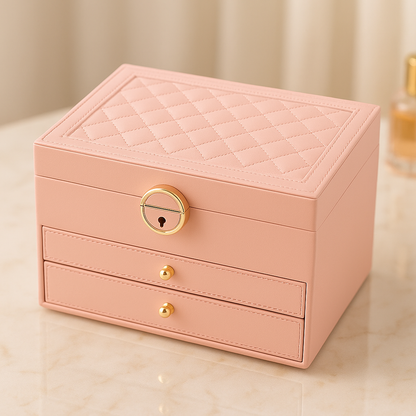 Boîte à Bijoux Cuir Rangement Organisateur