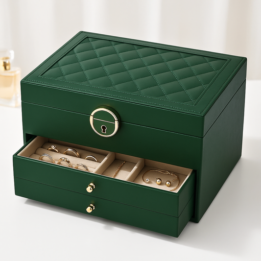 Boîte à Bijoux Cuir Rangement Organisateur - BlxckFR