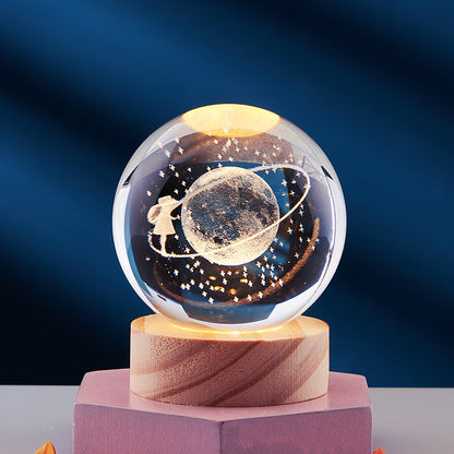 Lampe de Nuit LED Raffinée | Éclairage Moderne en Verre