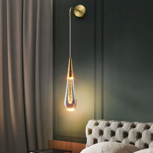 Lampe Murale Élégante en Verre Doré - Foivo