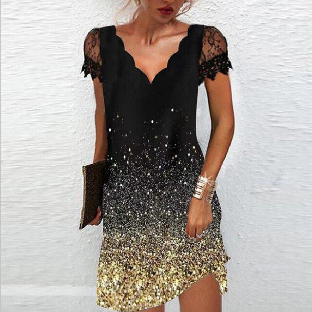 Robe de Soirée Élégante - Coupe Féminine Chic, Décolleté Luxe pour Mariage - Foivo