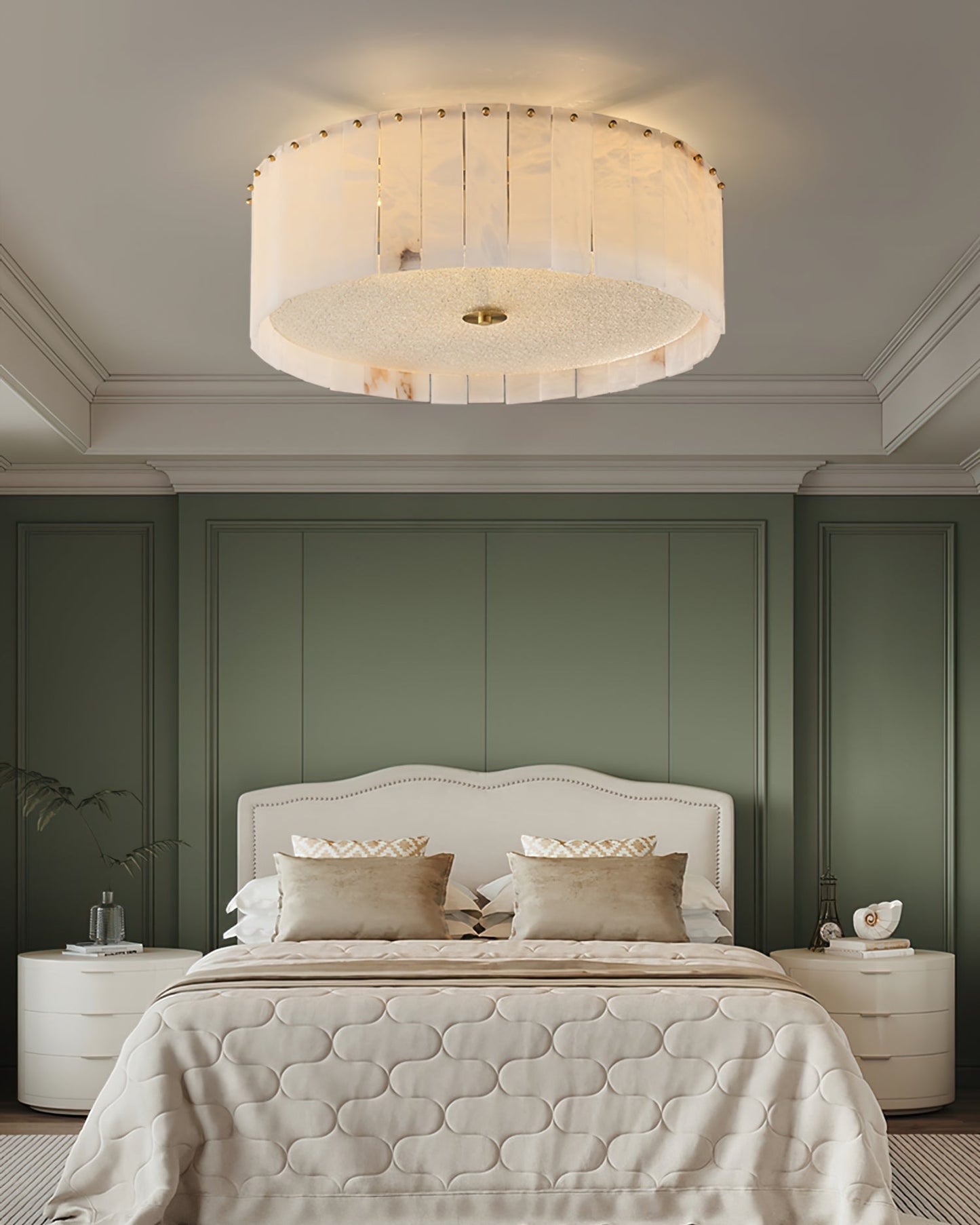 Lampe Plafond Design en Pierre | Chaude et Élégante