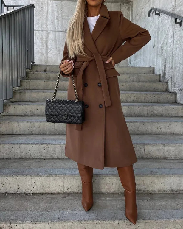 Manteau Femme Élégant Hiver - Tailleur Classique et Chaud