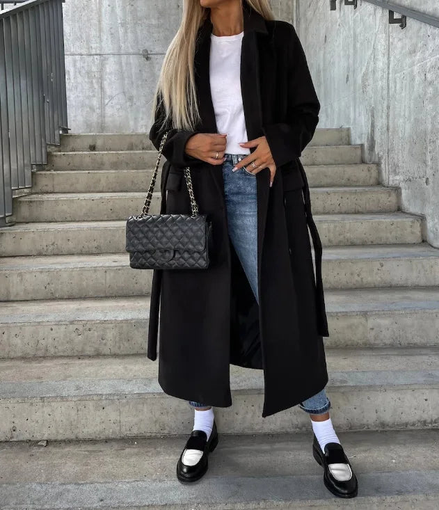 Manteau Femme Élégant Hiver - Tailleur Classique et Chaud