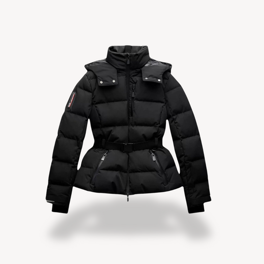 Avery | Stylish Waterproof Black Puffer Jacket - Warm & Protective - Foivo