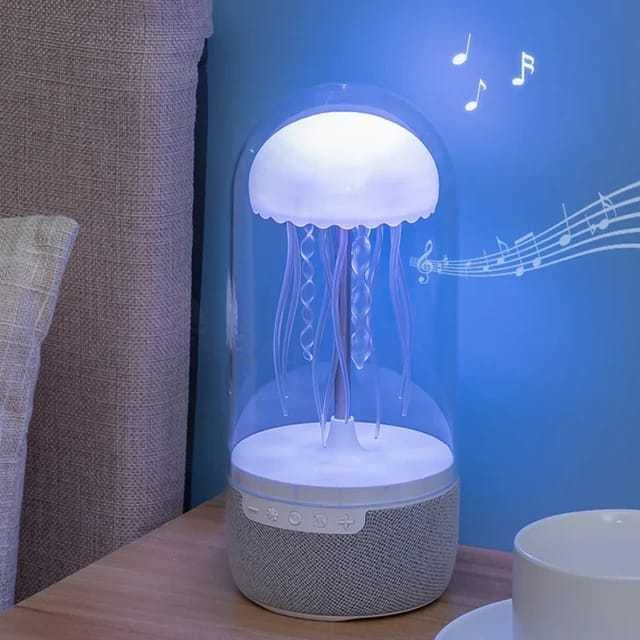 Enceinte Bluetooth Lumineuse Connectée Méduse avec Effets Néon 1