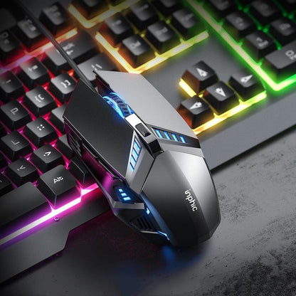 Ensemble Clavier et Souris Mécaniques pour Gamers avec Éclairage LED Dynamique 1