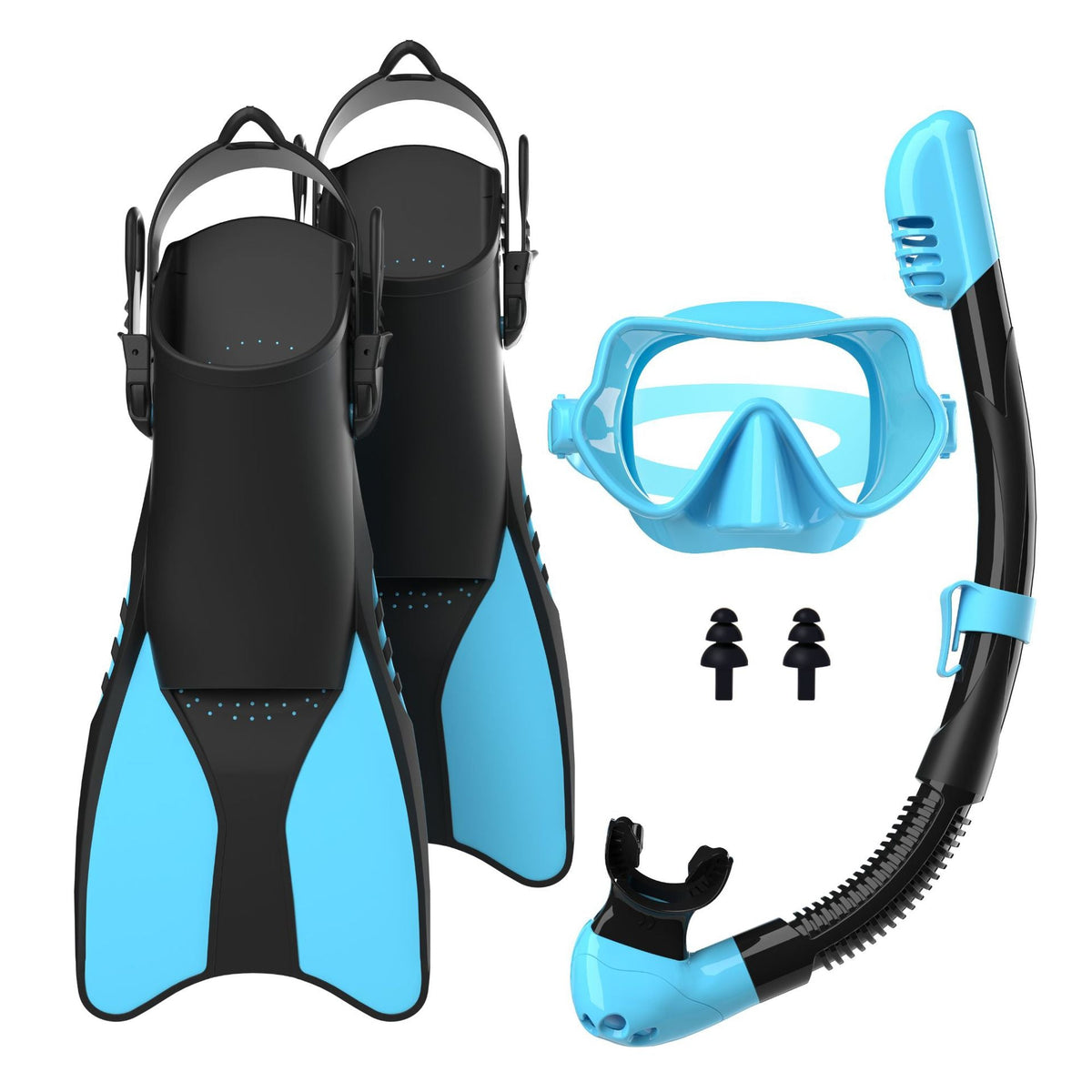 Ensemble Complet de Plongée pour Homme et Femme avec Palmes, Masque et Tuba 7