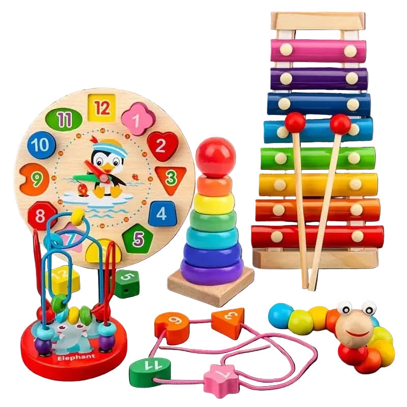 Ensemble Éducatif Bébé 5-en-1 Montessori Polyvalent - Foivo
