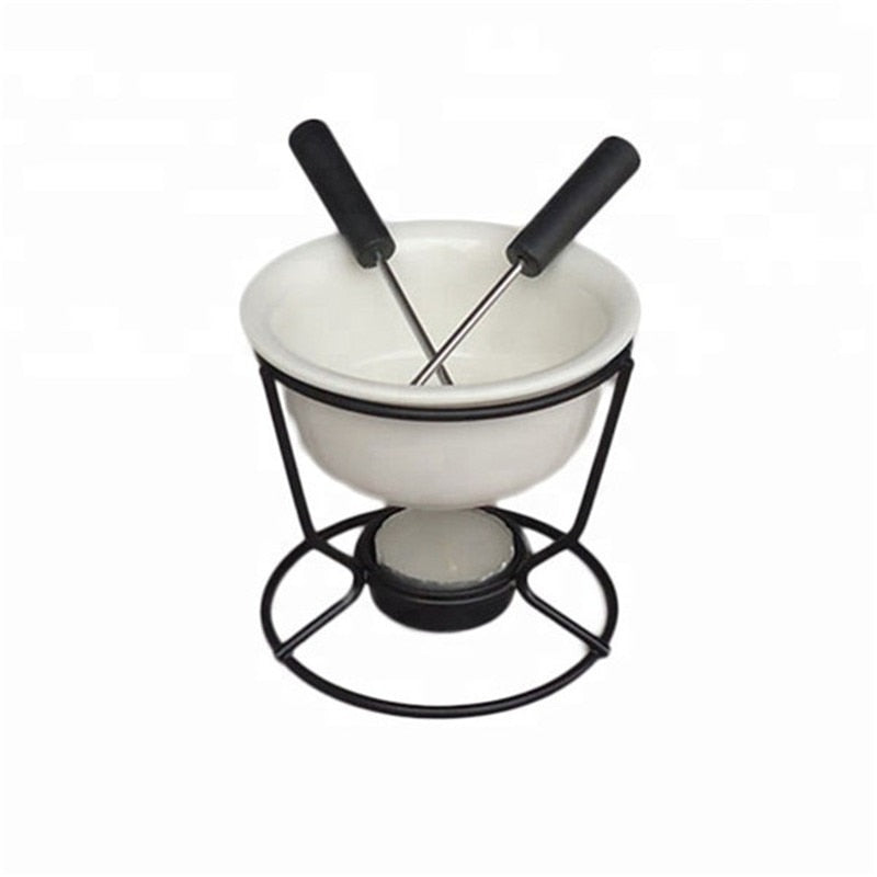 Ensemble Fondue Unisexe Céramique Moderne pour Chocolat et Fromage - Foivo