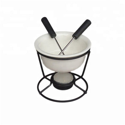 Ensemble Fondue Unisexe Céramique Moderne pour Chocolat et Fromage - Foivo
