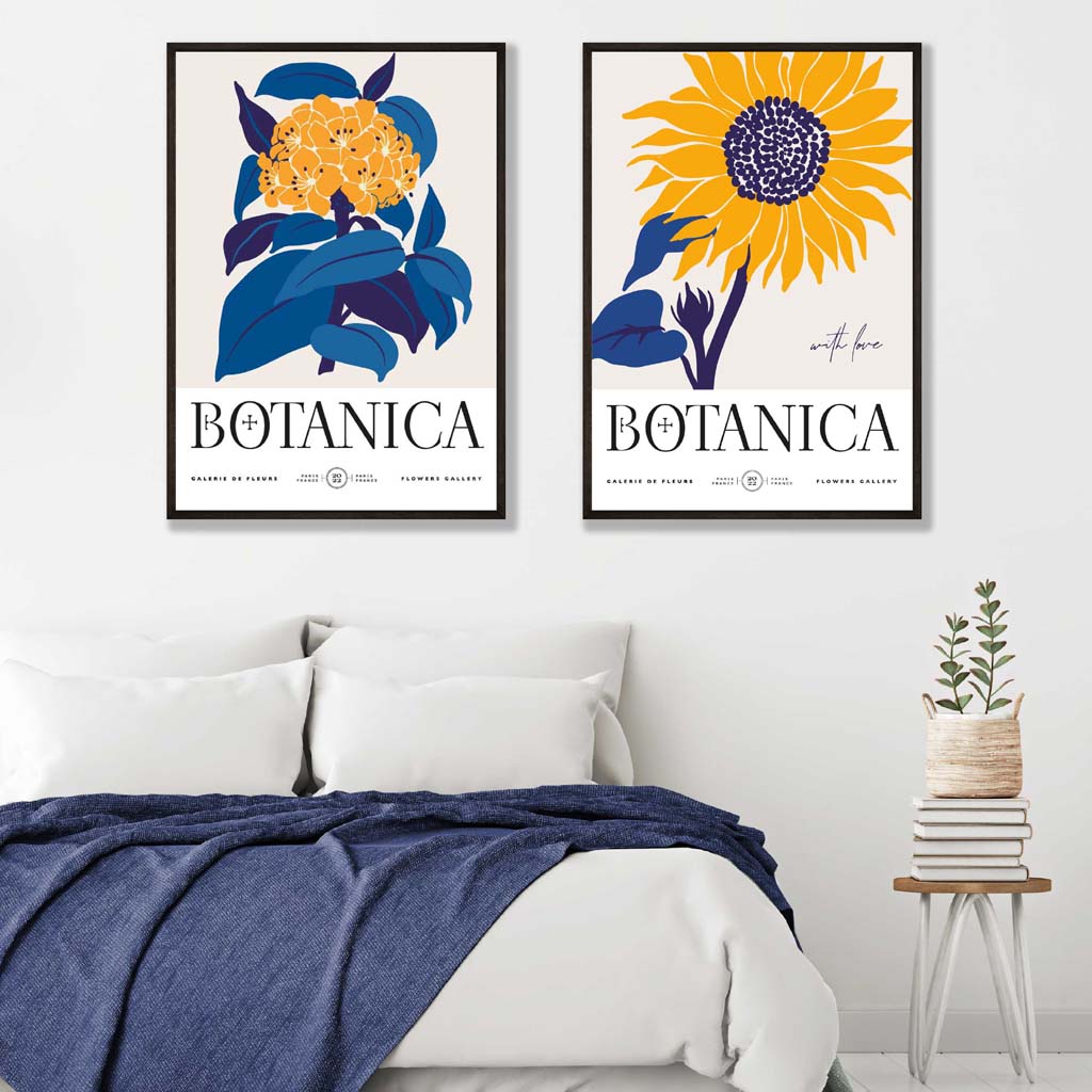 Ensemble d'Art Tournesol Bleu et Jaune 1
