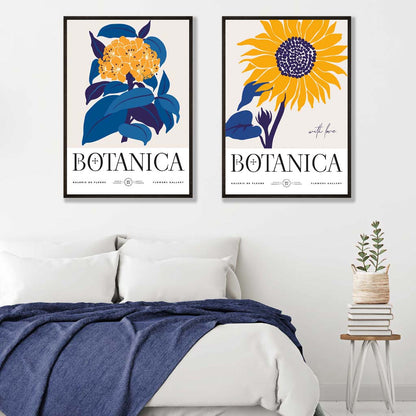 Ensemble d'Art Tournesol Bleu et Jaune 1