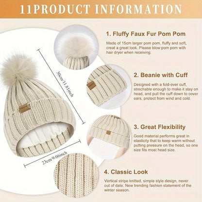 Ensemble Hiver Unisexe Bonnet Echarpe Gants Tactiles Confortables