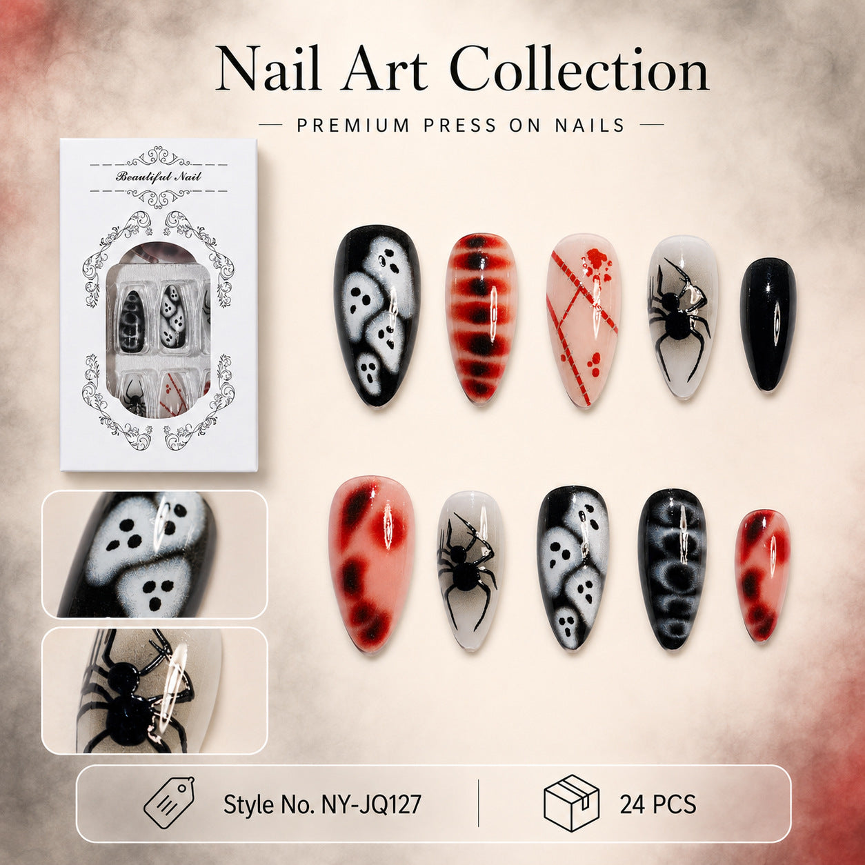 Ensemble d'Ongles Artificiels Créatifs pour Femme 0