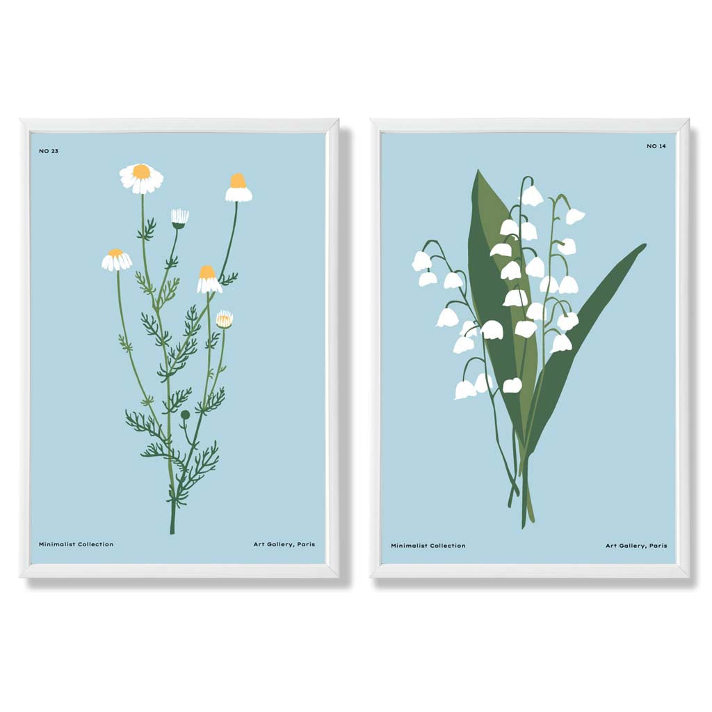 Ensemble de 2 Illustrations de Fleurs Sauvages 3