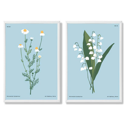 Ensemble de 2 Illustrations de Fleurs Sauvages 3