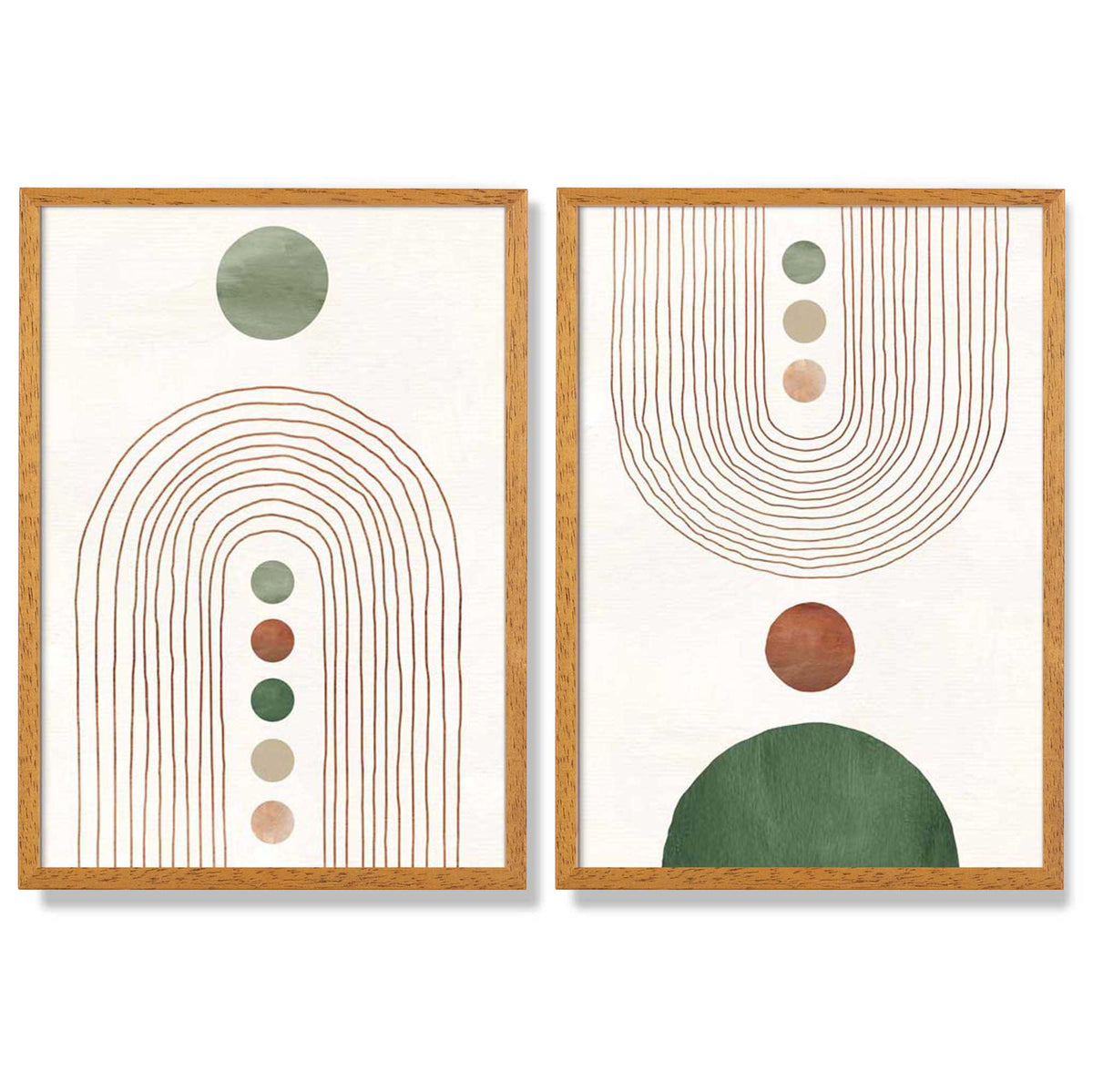 Ensemble de 2 estampes d'art encadrées Boho 3