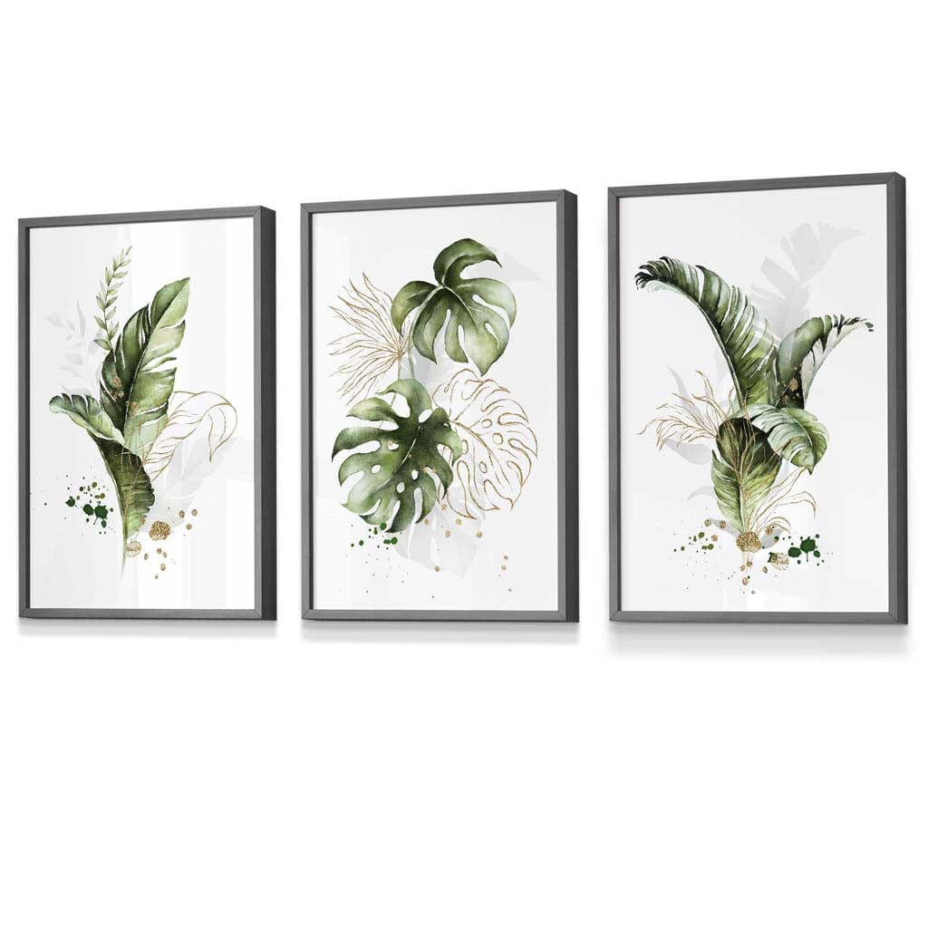 Ensemble de 3 Estampes Murales Botaniques Design Tropical 5