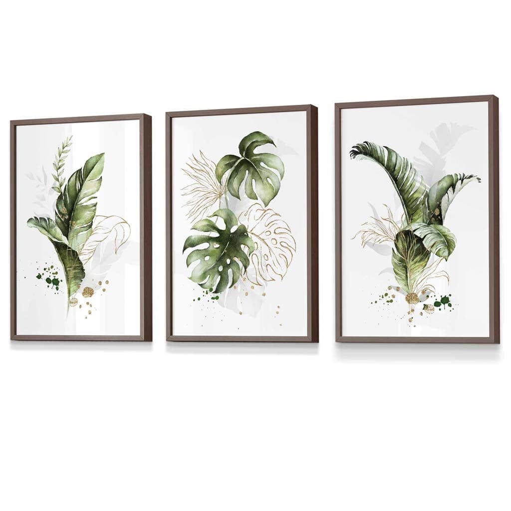 Ensemble de 3 Estampes Murales Botaniques Design Tropical 8