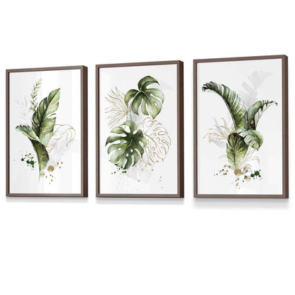 Ensemble de 3 Estampes Murales Botaniques Design Tropical 8