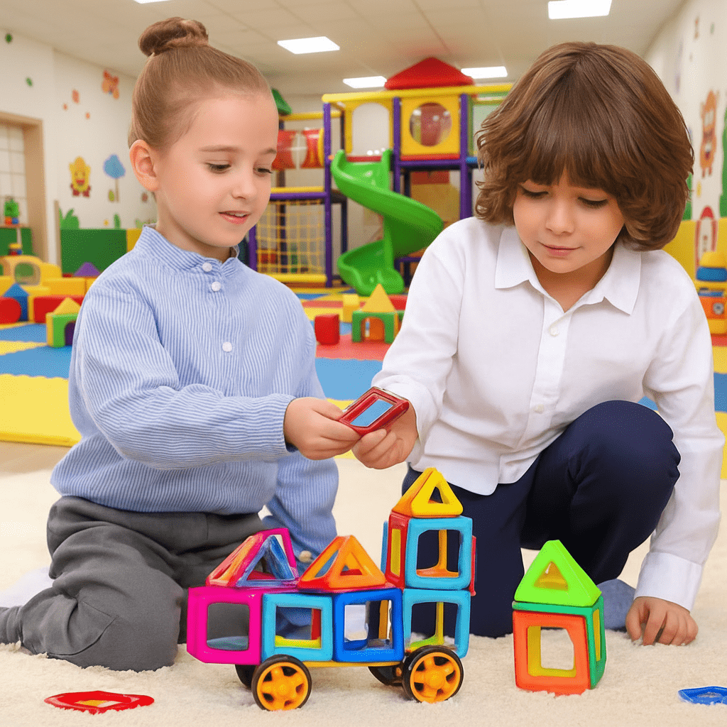 Ensemble de Blocs de Construction Magnétiques pour Enfants 1