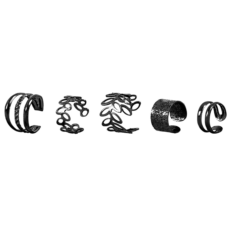 Ensemble de Boucles d'Oreilles Clips Femme Design Feuille 3