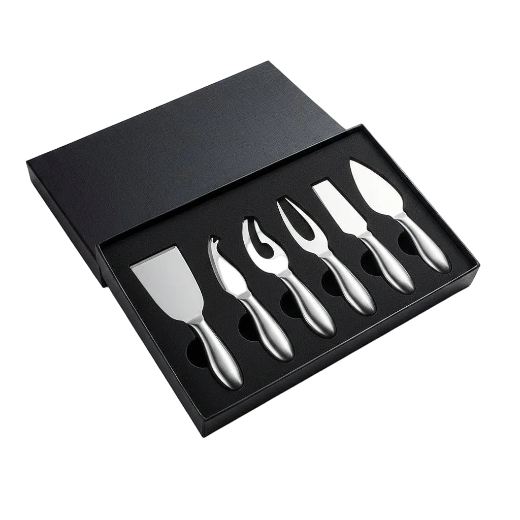 Set Couteaux Fromage Acier Inoxydable Manche Ergonomique - Foivo