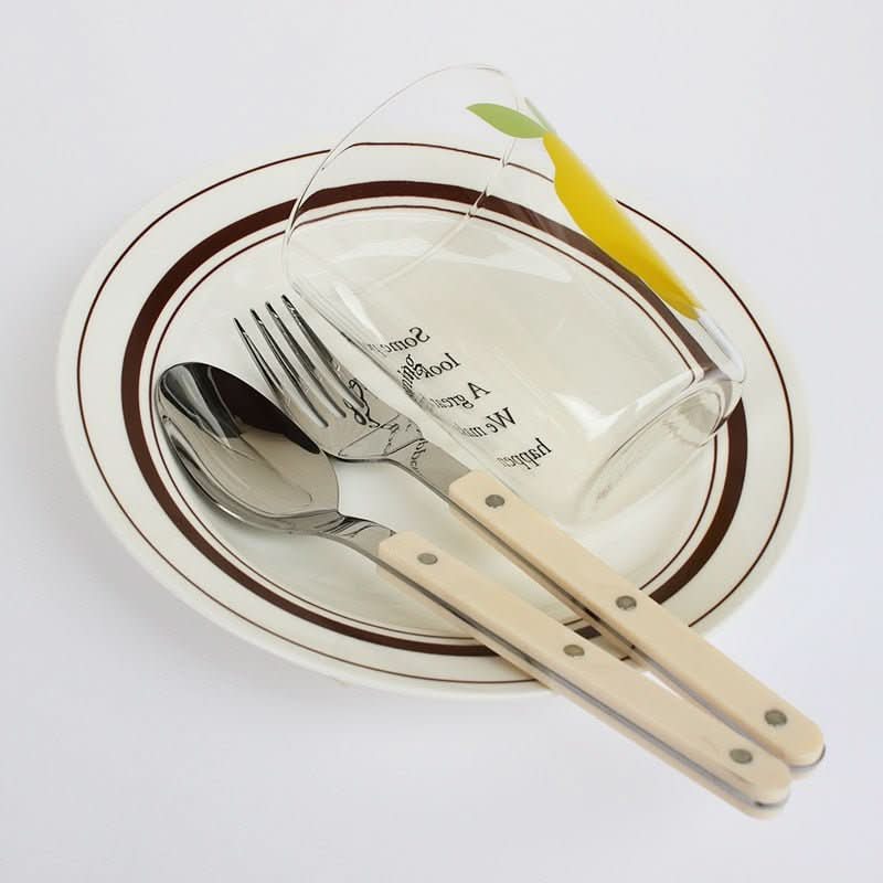 Ensemble de Couverts de Table 24 Pièces avec Couteaux de Table Élégants pour Repas Raffinés 7