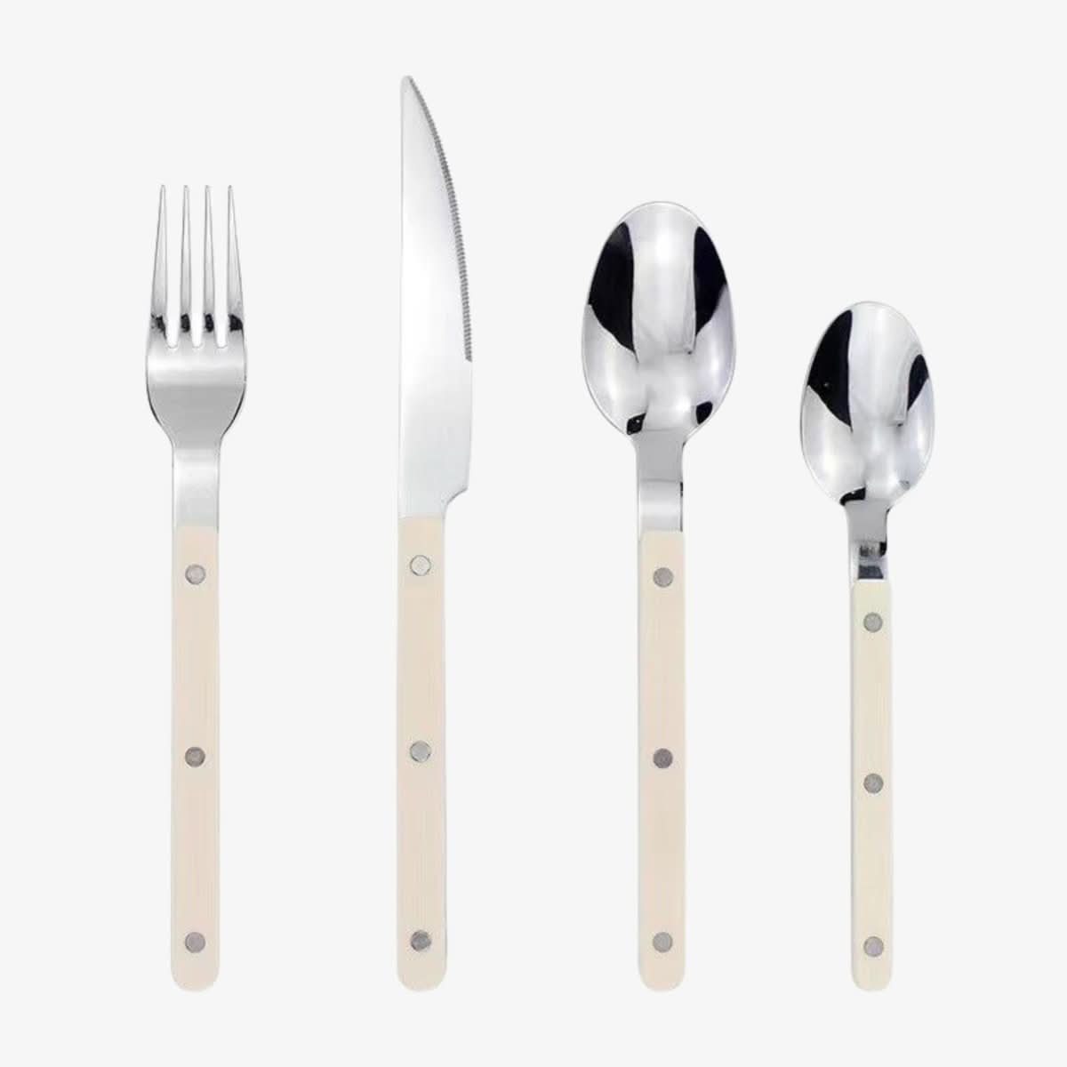 Ensemble de Couverts de Table 24 Pièces avec Couteaux de Table Élégants pour Repas Raffinés 8