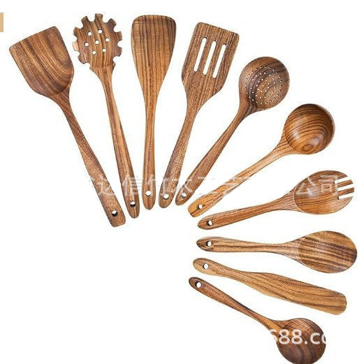 Ensemble de Cuisine Unisexe en Bois Naturel Design Ergonomique - Foivo