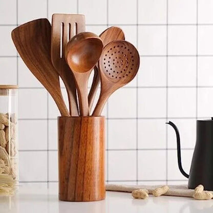 Ensemble de Cuisine en Bois Naturel 8