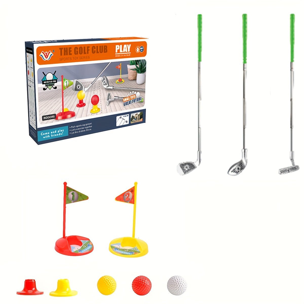 Ensemble Clubs de Golf Enfant Réglables Développement Moteur