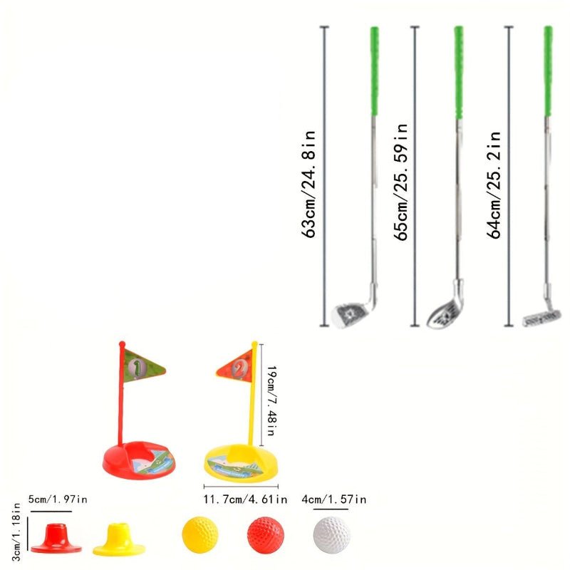 Ensemble de Golf pour Enfants avec Clubs Réglables 4