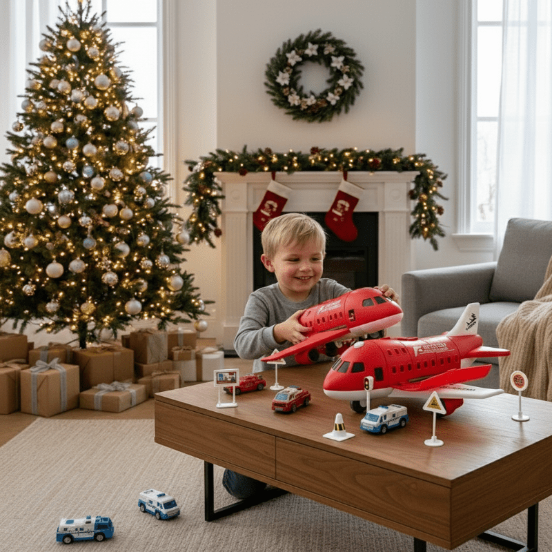 Ensemble de Jeu Voiture et Avion à Inertie Pour Enfants 1