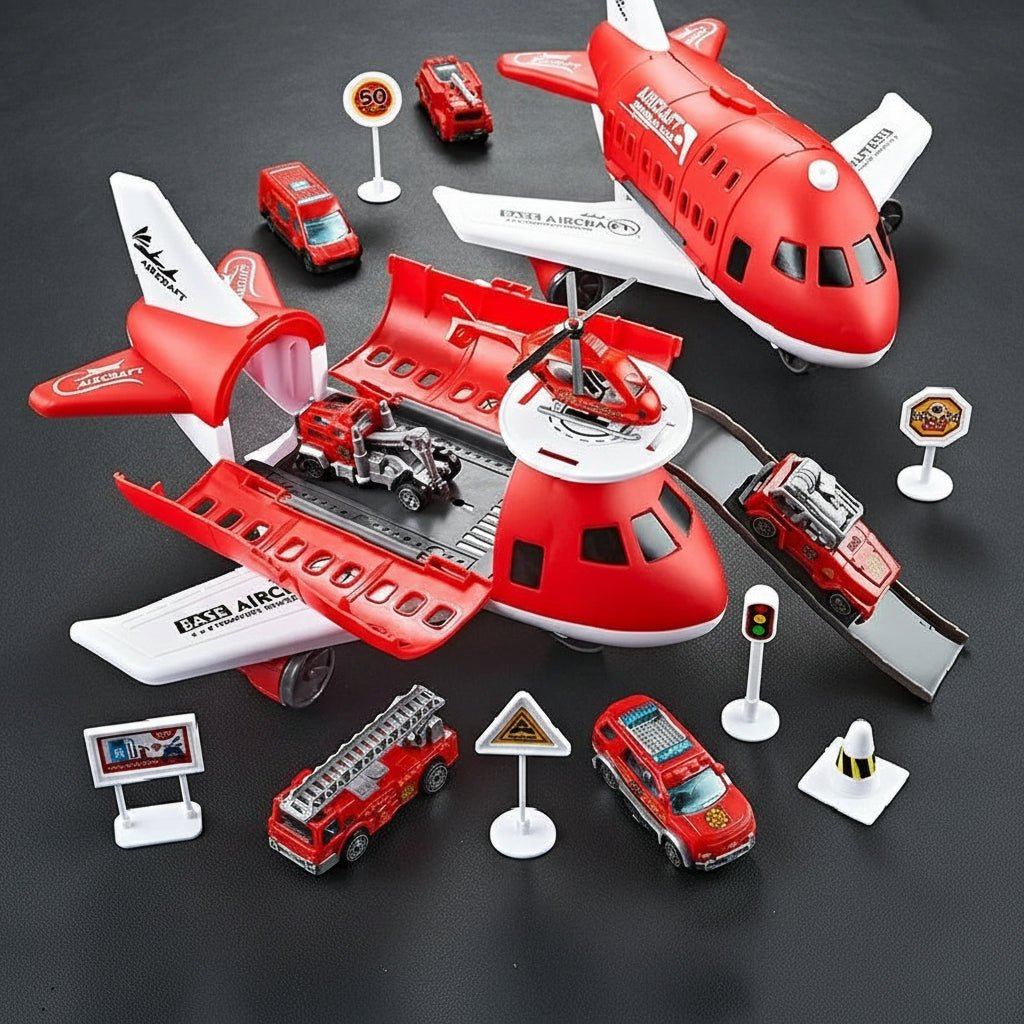 Ensemble de Jeu Voiture et Avion à Inertie Pour Enfants 4