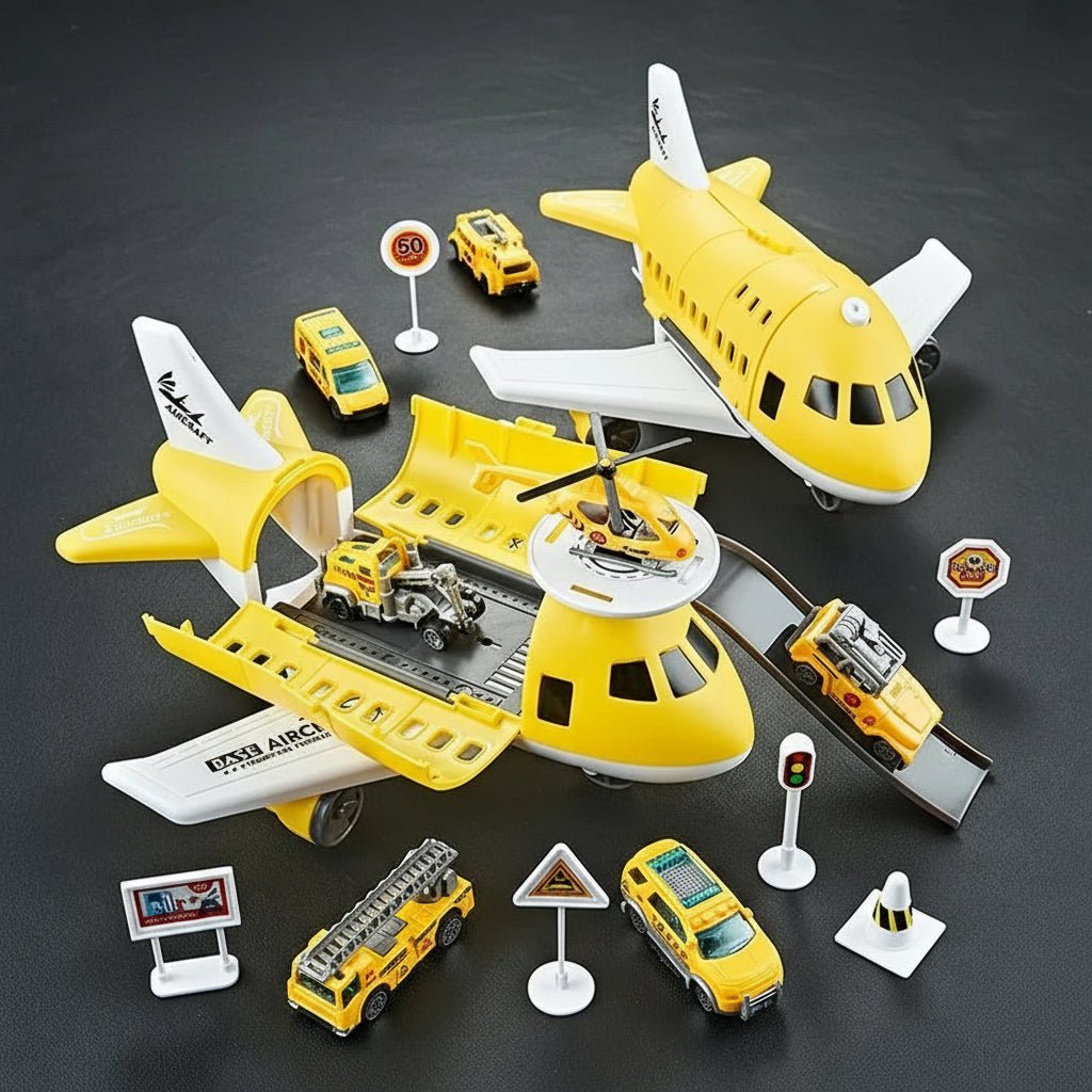 Ensemble de Jeu Voiture et Avion à Inertie Pour Enfants 9