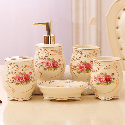 Ensemble de Salle de Bain Élégant Design Européen 5 Pièces 2
