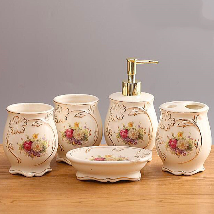 Ensemble de Salle de Bain Élégant Design Européen 5 Pièces 3