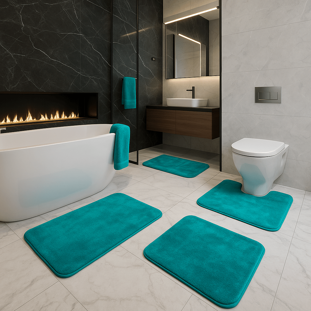 Ensemble de Tapis de Bain Confortable en Mousse 1