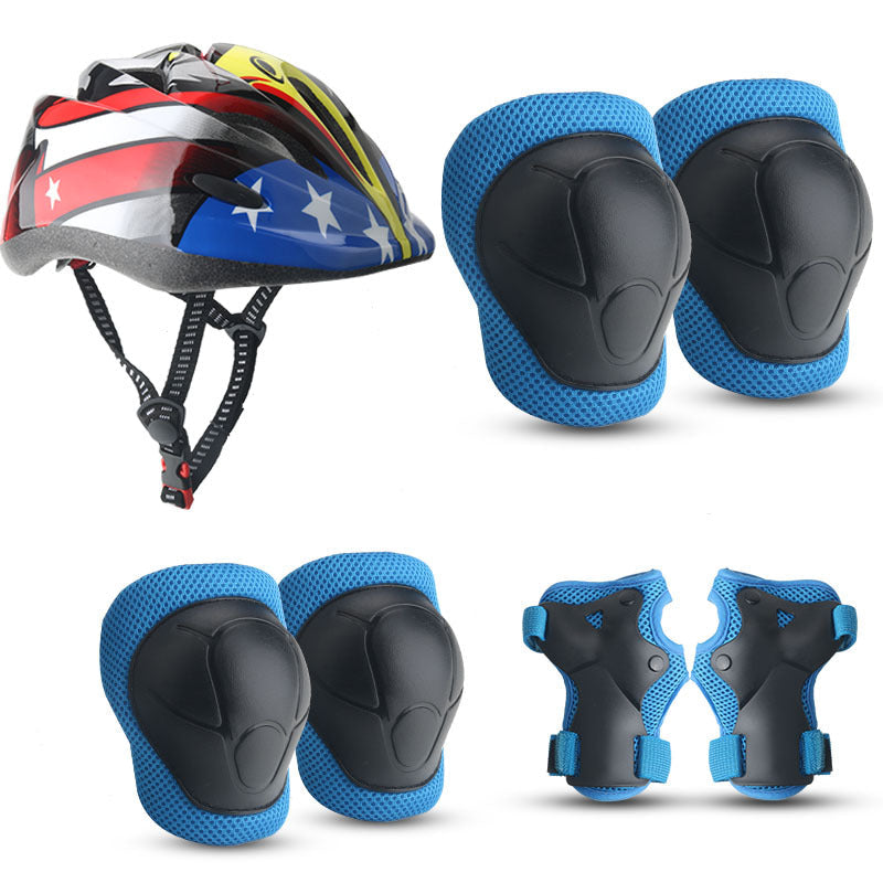 Ensemble de protection enfant avec casque et accessoires colorés 12