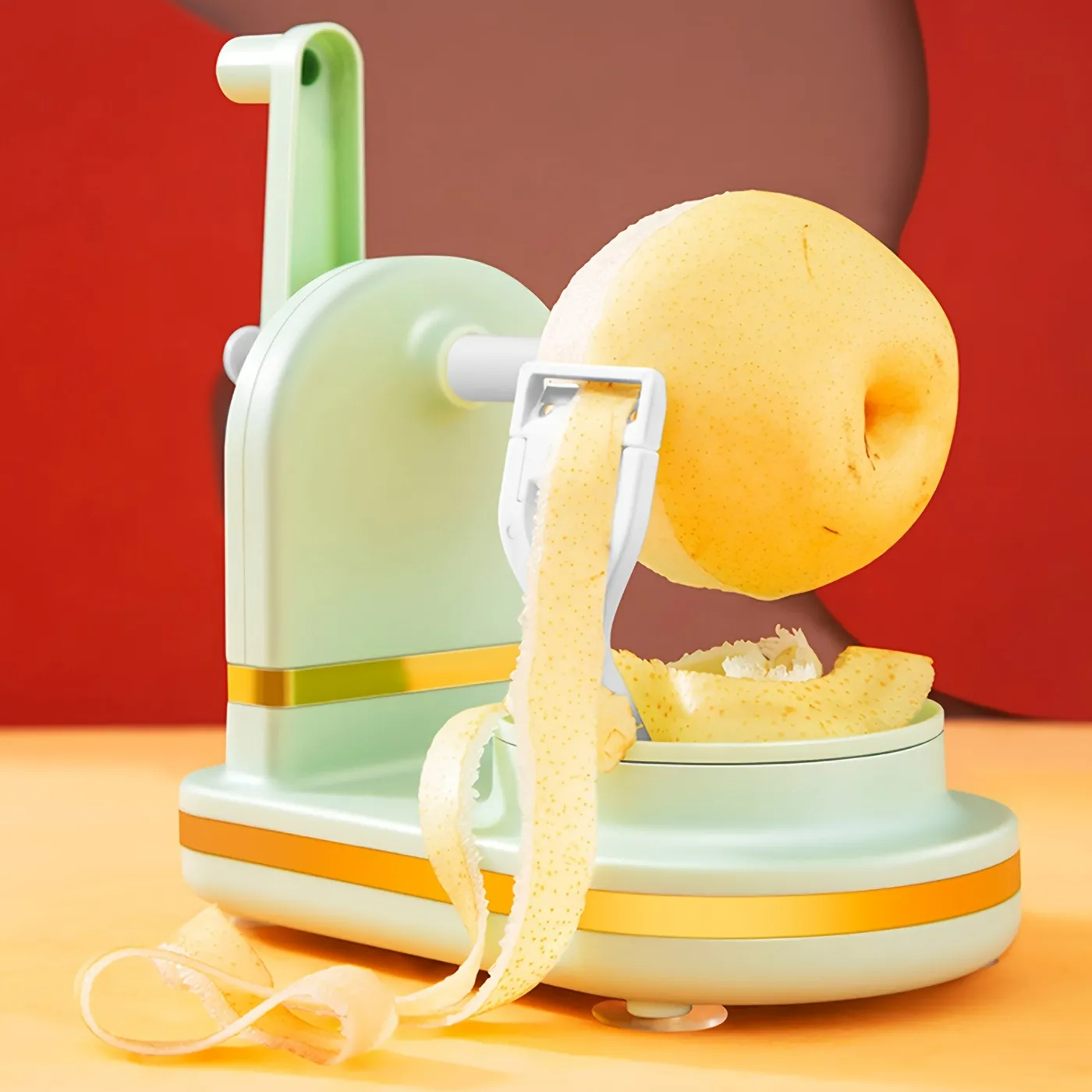 Éplucheur de Pommes Pratique avec Poignée Antidérapante et Plaques Réglables 2