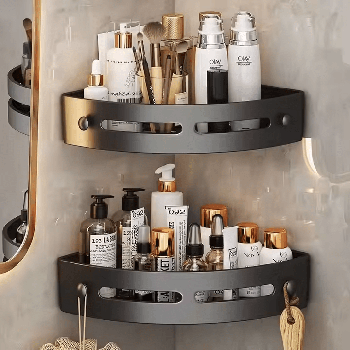 Étagère de Douche Unisexe Plastique Transparente Sans Perçage - Foivo