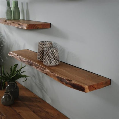 Étagère Murale Bois dAcacia Design Industriel Unisexe