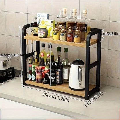 Étagère de comptoir en métal à 2 niveaux pour cuisine 1
