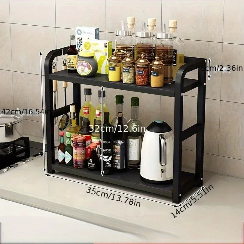 Étagère de comptoir en métal à 2 niveaux pour cuisine 4