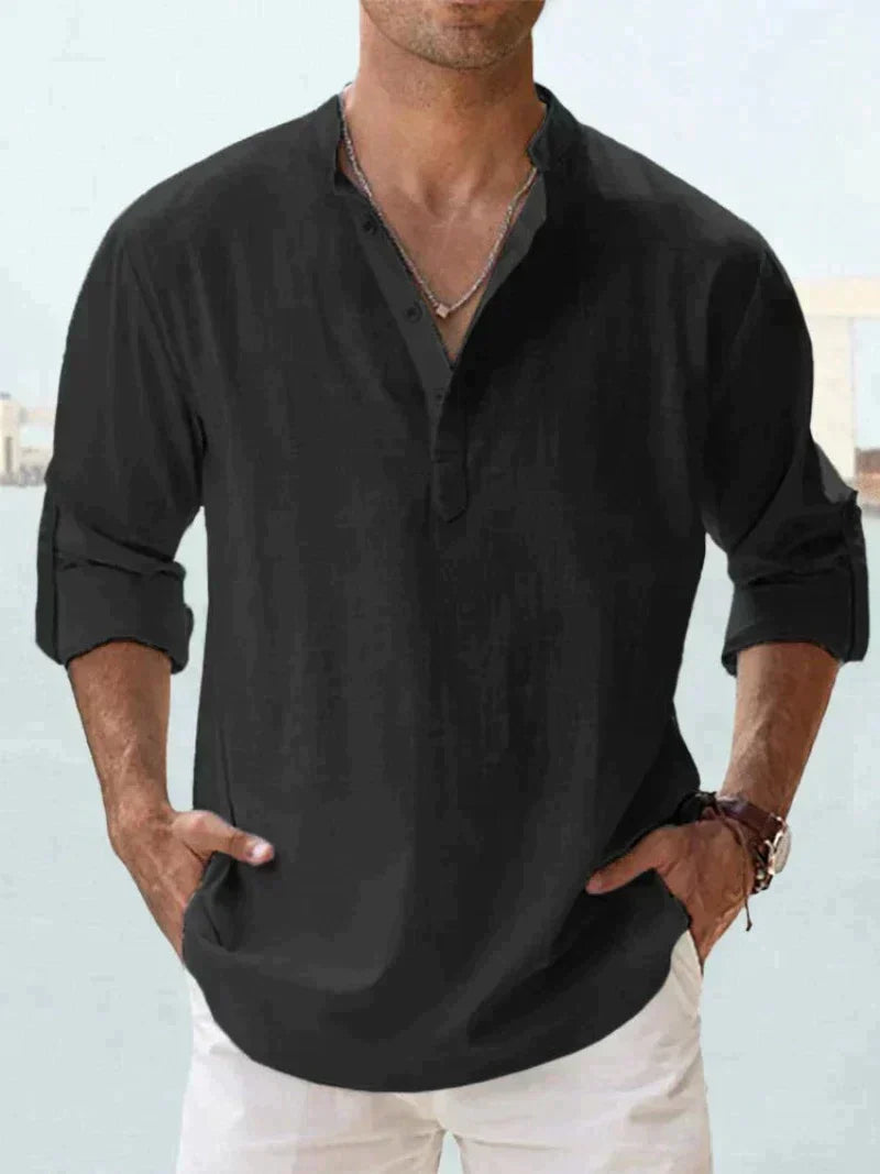 Chemise Homme Décontractée Manches Longues