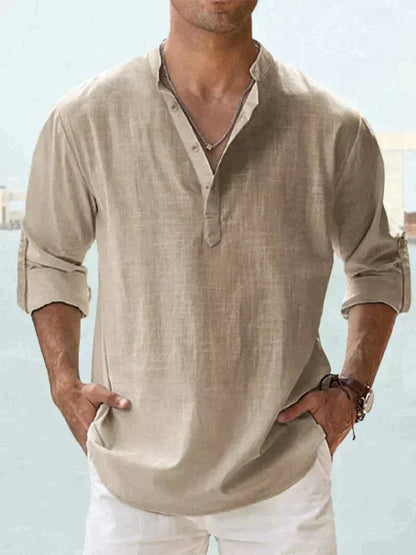 Chemise Homme Décontractée Manches Longues