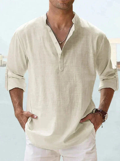 Chemise Homme Décontractée Manches Longues